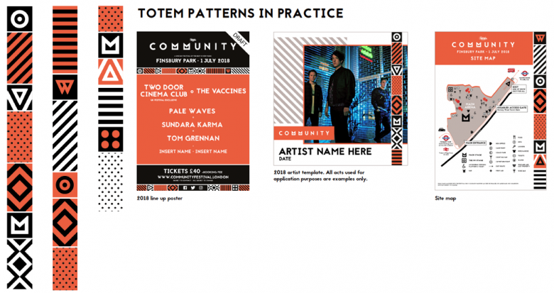 Community Festival Totem Pattern